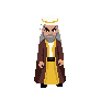 Elderly Saudi sheikh NPC in a gold-trimmed bisht
